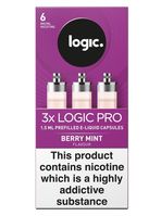 Logic PRO Refill Capsules Berry Mint Flavour 3 Pack
